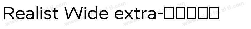 Realist Wide extra字体转换